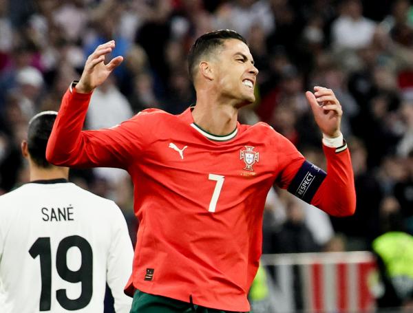 Cristiano Ronaldo, en el juego Alemania vs. Portugal