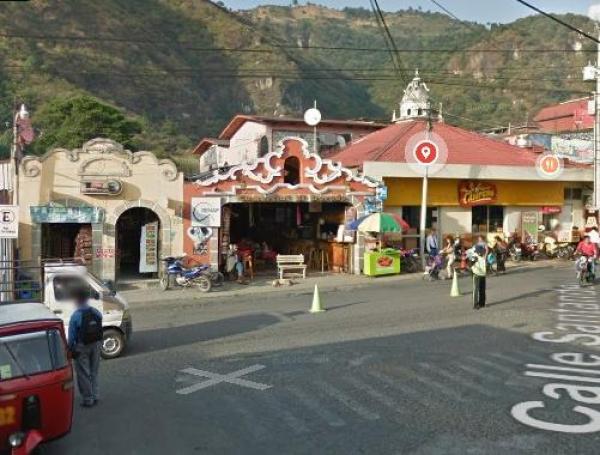 Establecimiento comercial donde fue hallada la colombiana en Guatemala.