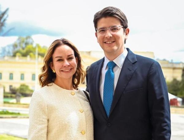 Miguel Uribe Turbay y su esposa María Claudia Tarazona
