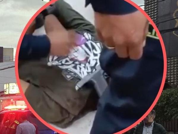 El arma fue incautada al menor que disparó.