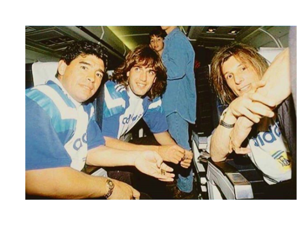 Caniggia y Maradona
