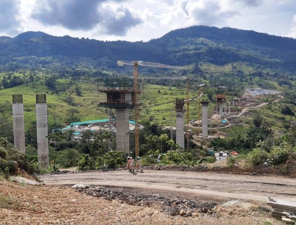 Así van las obras en el sector de Río Sucio, donde se construyen los dos túneles y un viaducto.