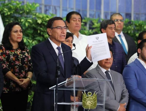 El presidente de Perú, Martín Vizcarra.