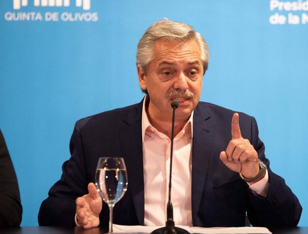 El presidente de Argentina, Alberto Fernández.