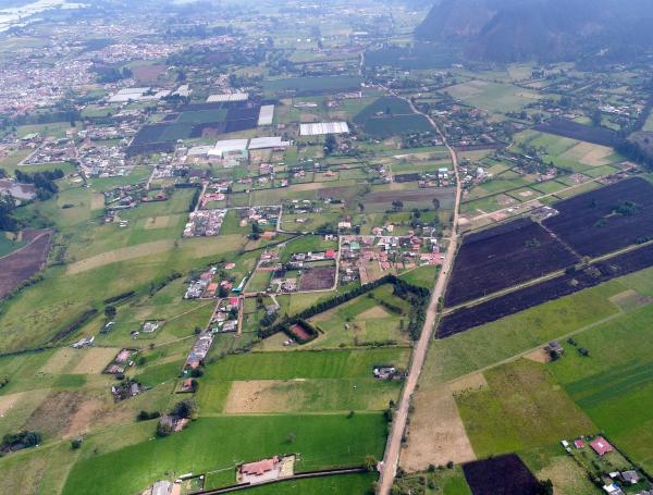 Vista aérea de Tabio y Tenjo, municipios que podrían optar por ser parte de la Región Metropolitana.