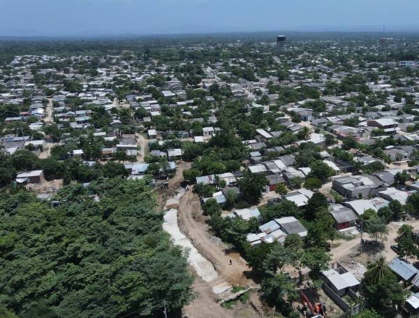 Panorámica aérea de Sabanalarga, Atlántico.