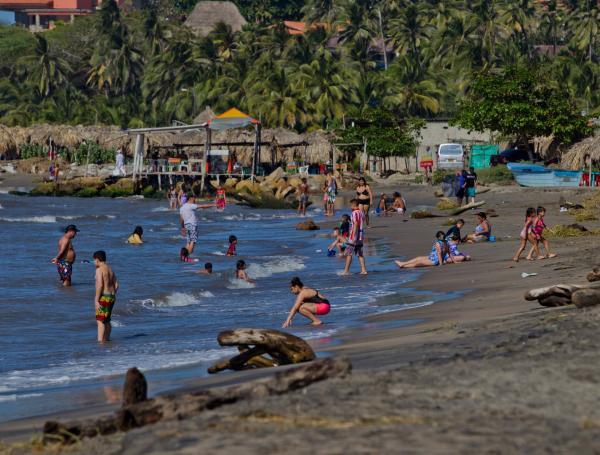 Aspecto de las playas en Puerto Colombia, Atlántico.