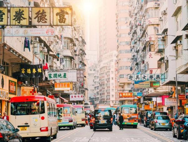 Calle de Hong Kong, Distrito de Mongkok.