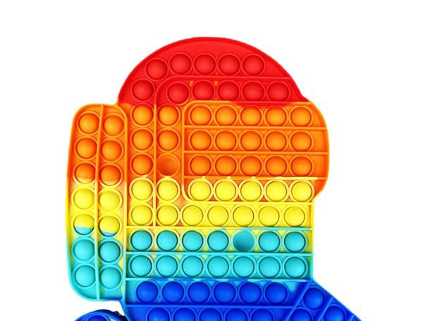 Rainbow Pop It Among Us Naranja Fidget Toys Pop It Gigante Precio