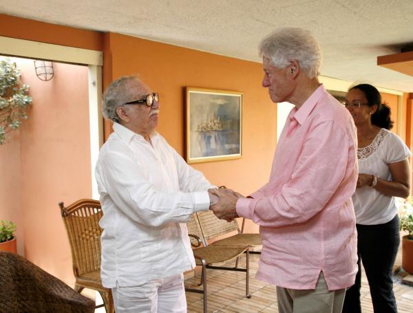 La última visita que el expresidente de Estados Unidos Bill Clinton le hizo a Gabo en su casa de Cartagena.