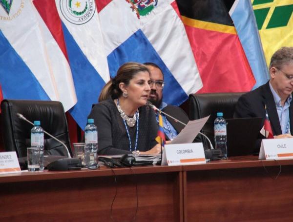 Viceministra Laura Gils en la Asamblea de la OEA.