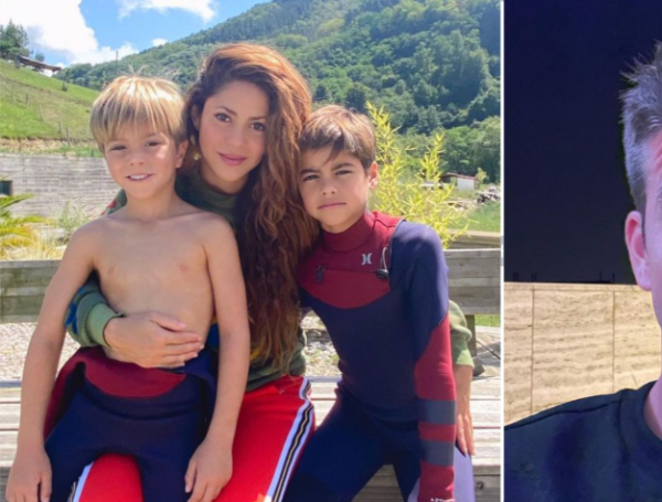 Al parecer sus hijos no estaban tan felices de pasar esta fecha con su padre.