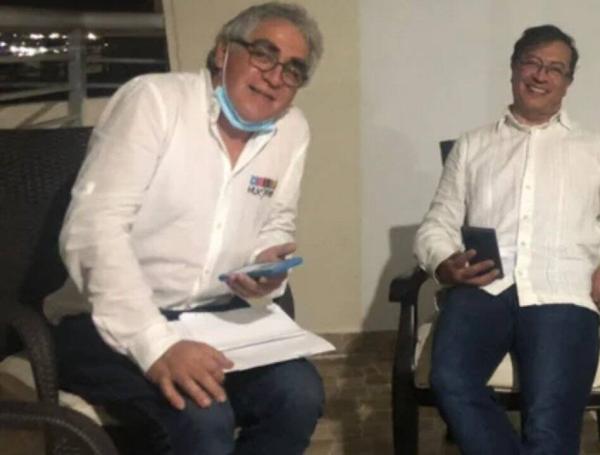 Augusto Rodríguez y Gustavo Petro en campaña.
