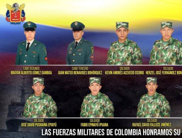 Militares que murieron en ataque del Eln en Norte de Santander este 29 de marzo de 2023.