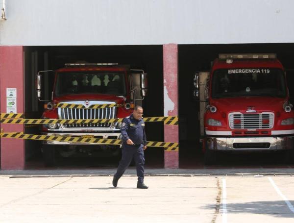 La máquina permanece inmovilizada en los patios de la estación de Bomberos.