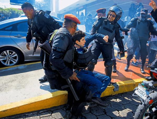 Foto capturada el 14 de octubre de 2018, en un manifestación en Managua contra el régimen de Ortega.