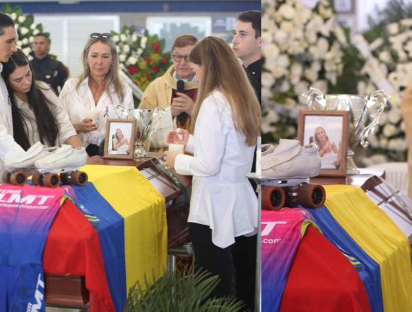 Familiares de Luz Mery Tristán en el velorio.