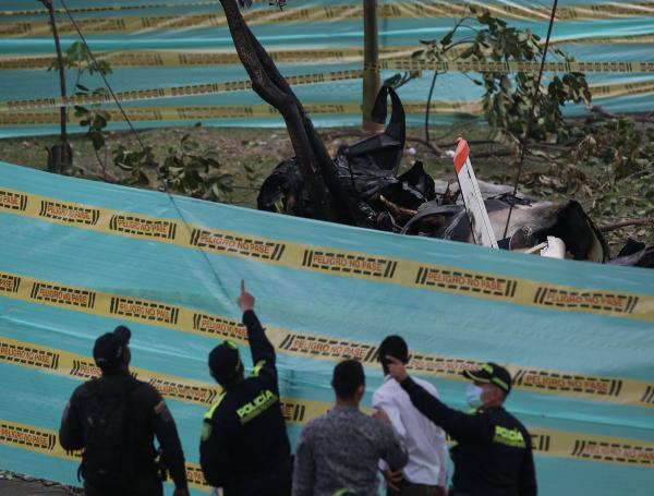 Lugar del accidente de la avioneta en Cali