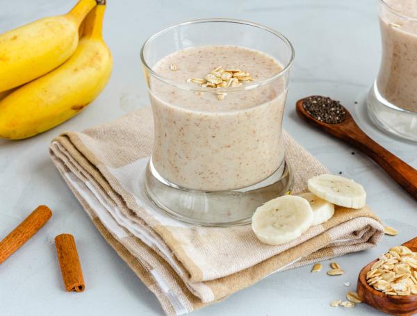 El batido de avena y banano.