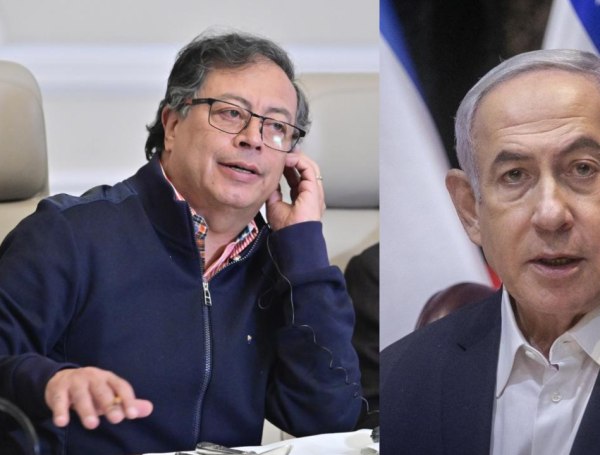 Gustavo Petro y Benjamín Netanyahu.