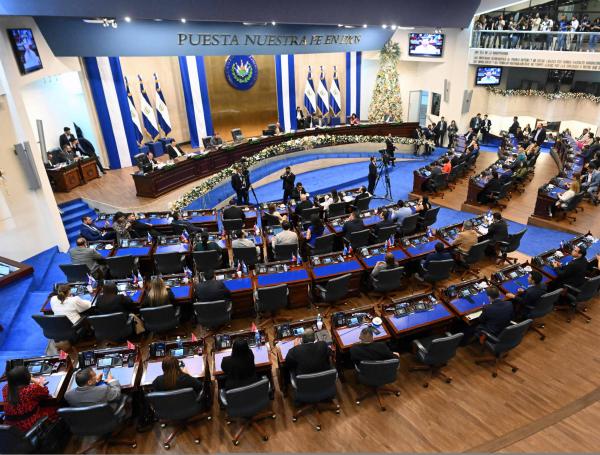 Congresistas durante votación.