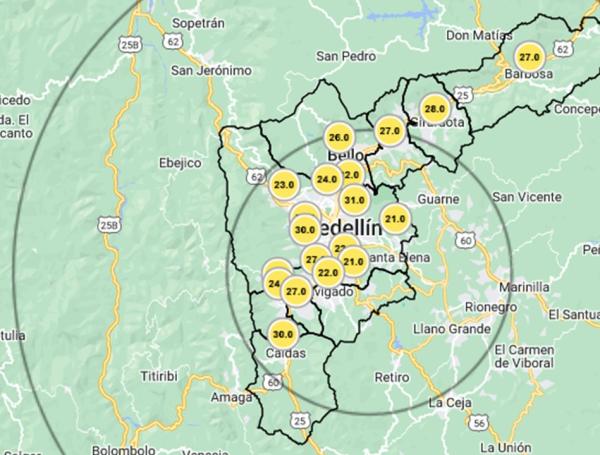 Radares de calidad del aire en el Valle de Aburrá