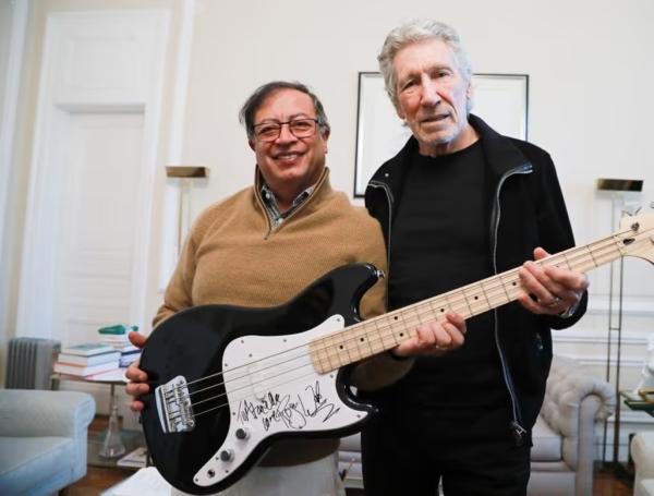 Roger Waters y Gustavo Petro.