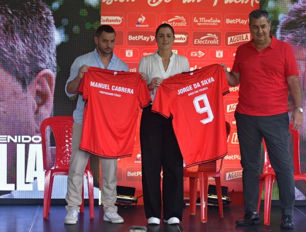 Jorge 'Polilla' Da Silva, durante su presentación como DT del América de Cali.