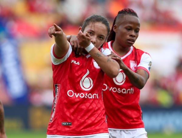 Imágenes del juego entre Santafe y Junior de la liga femenina de fútbol hoy 26 de mayo del 2024 en el estadio el Campin . Foto MAURICIO MORENO CEET EL TIEMPO @mauriciomorenofoto