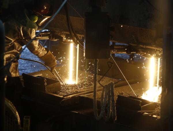 Proceso de fabricación de acero de la compañía Ternium Manizales (Colombia).