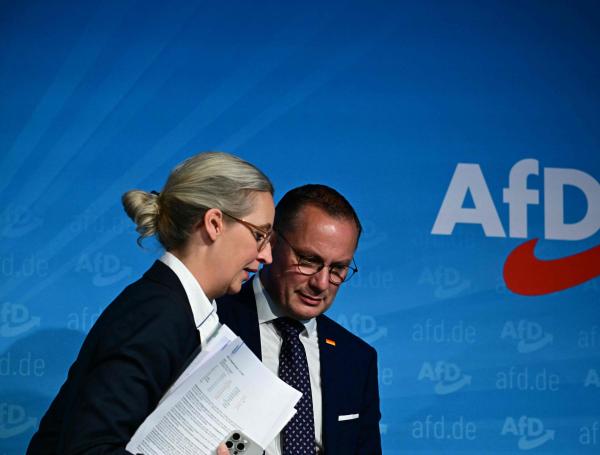 Alice Weidel y Tino Chrupalla, los dos líderes del partido alemán AfD.