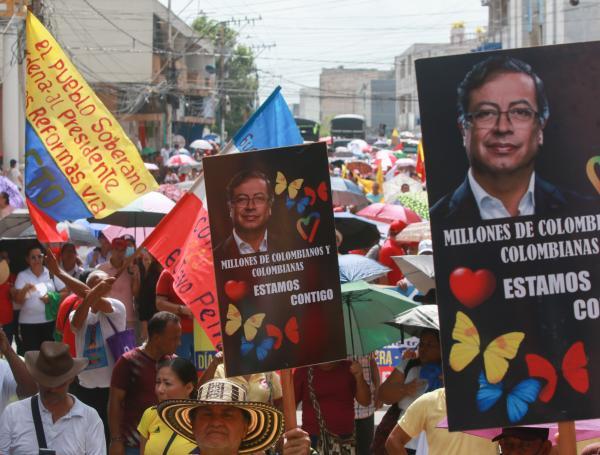 Marcha a favor del presidente en Barranquilla