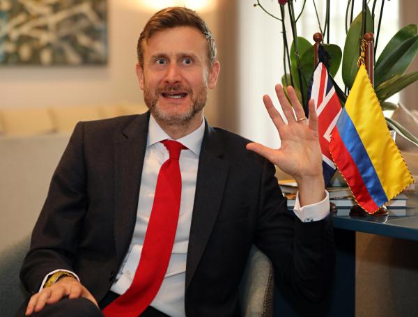 Bogota nov 26 de 2024.  George Hodgson, embajador del Reino Unido en Colombia