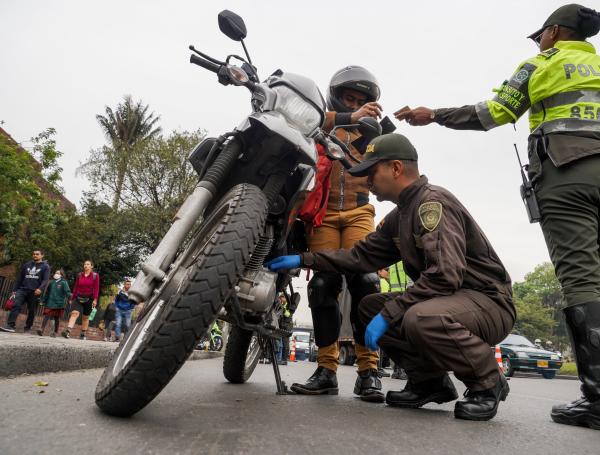 Motociclistas en Bogotá