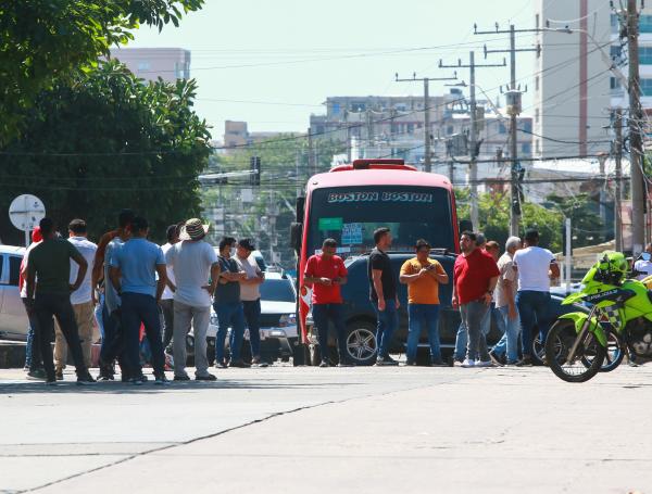 Protesta indrivers en Barranquilla