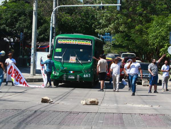 Protesta indrivers en Barranquilla