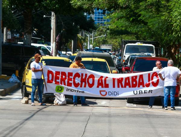 Protesta indrivers en Barranquilla