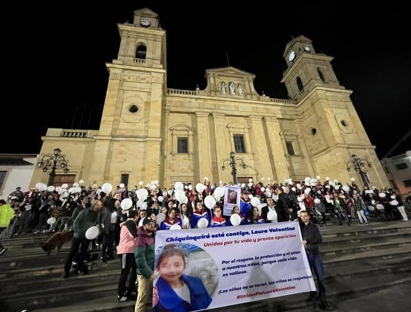 Marcha por  Laura Valentina Páez en Chiquinquirá.