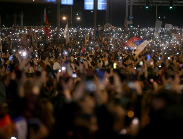 Protestas en Serbia