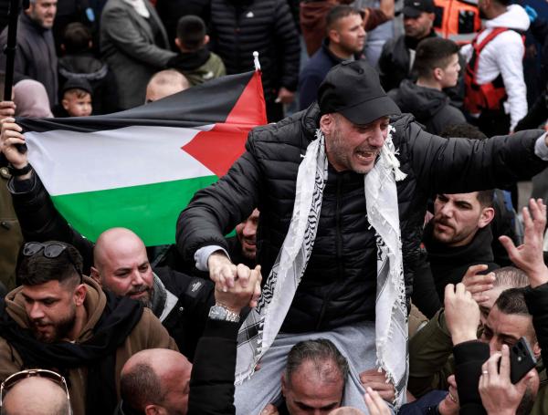 Palestinos liberados