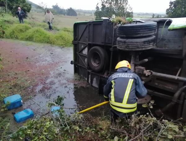 Accidente en la vía Ubaté - Chiquinquirá