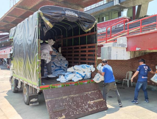 Ayudas humanitarias para desplazados del Catatumbo (Norte de Santander) en Cúcuta.