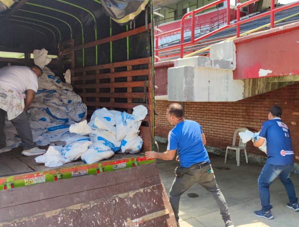 Ayudas humanitarias para desplazados del Catatumbo (Norte de Santander) en Cúcuta.