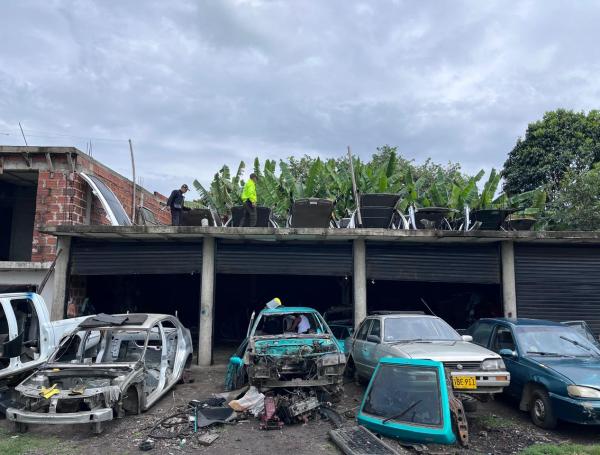 Este es el sitio donde vendían autopartes robadas en Jamundí, Valle.