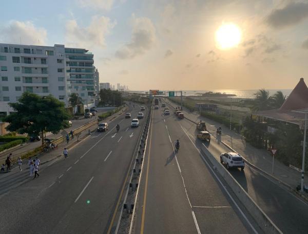 Vía al mar en Cartagena, corredor frente al cual se encuentra el lote.