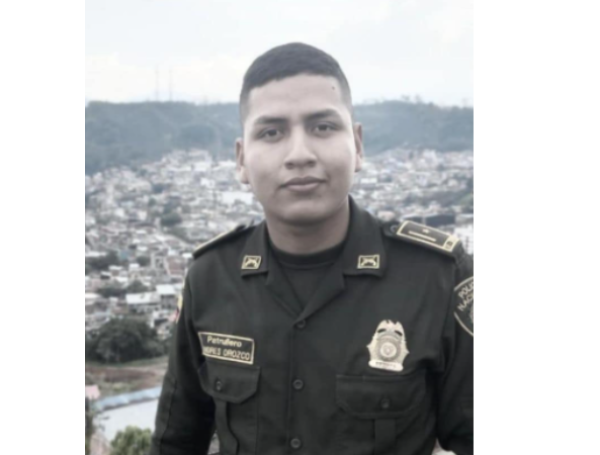 Policía víctima de accidente.