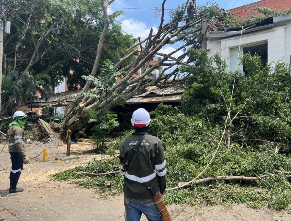 Emergencias en Cali por fuertes lluvias.