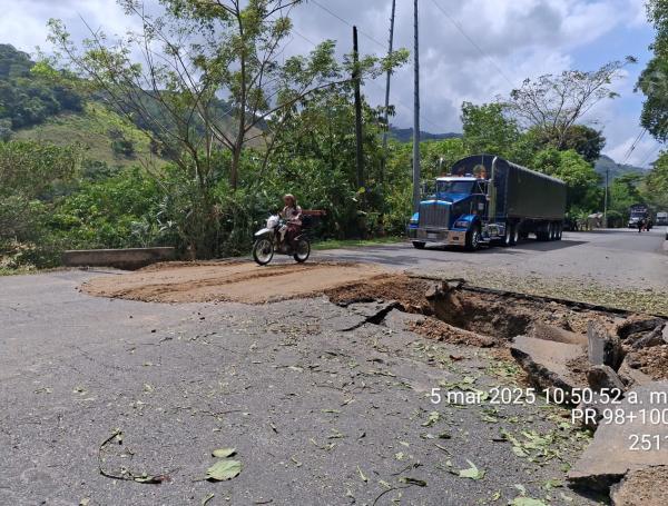 Vigilancia en la vía de Antioquia