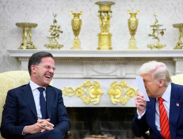 Mark Rutte y Donald Trump