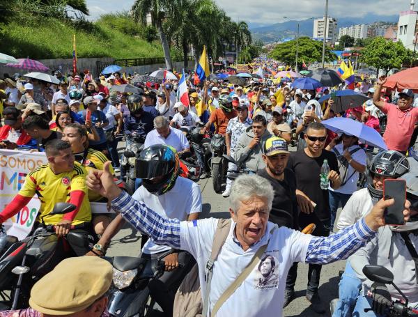 Marcha en Cali, el 18 de marzo de 2025.